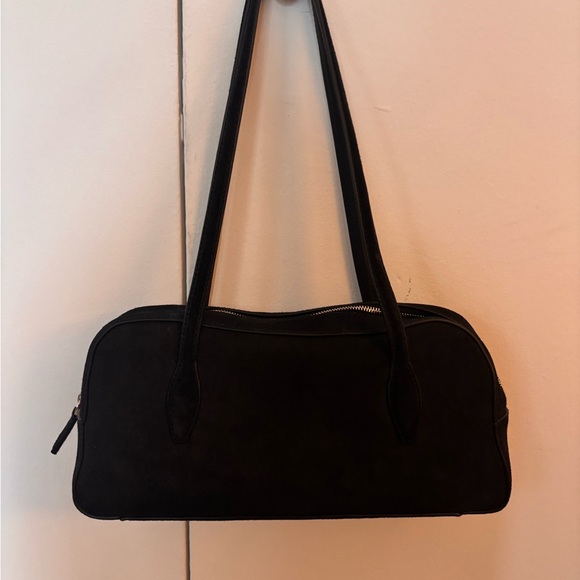 Madewell Handbags - Madewell The Top Zip Suede Shoulder Bag